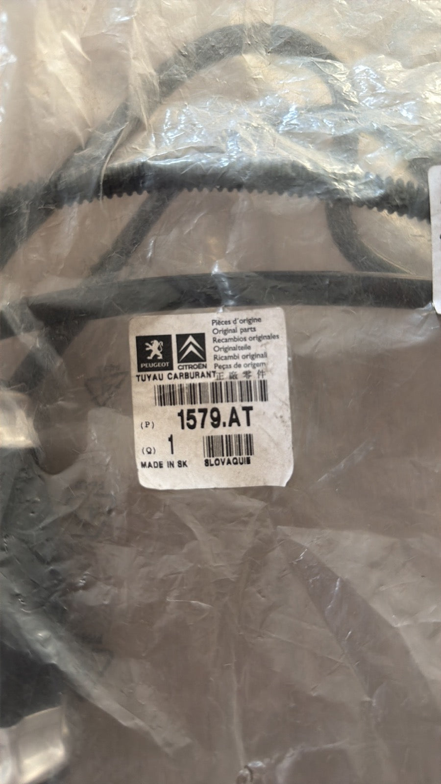 Peugeot Citroen 2.0 HDi Fuel Supply Return Line Pipe Feed Hose 1579AT Genuine
