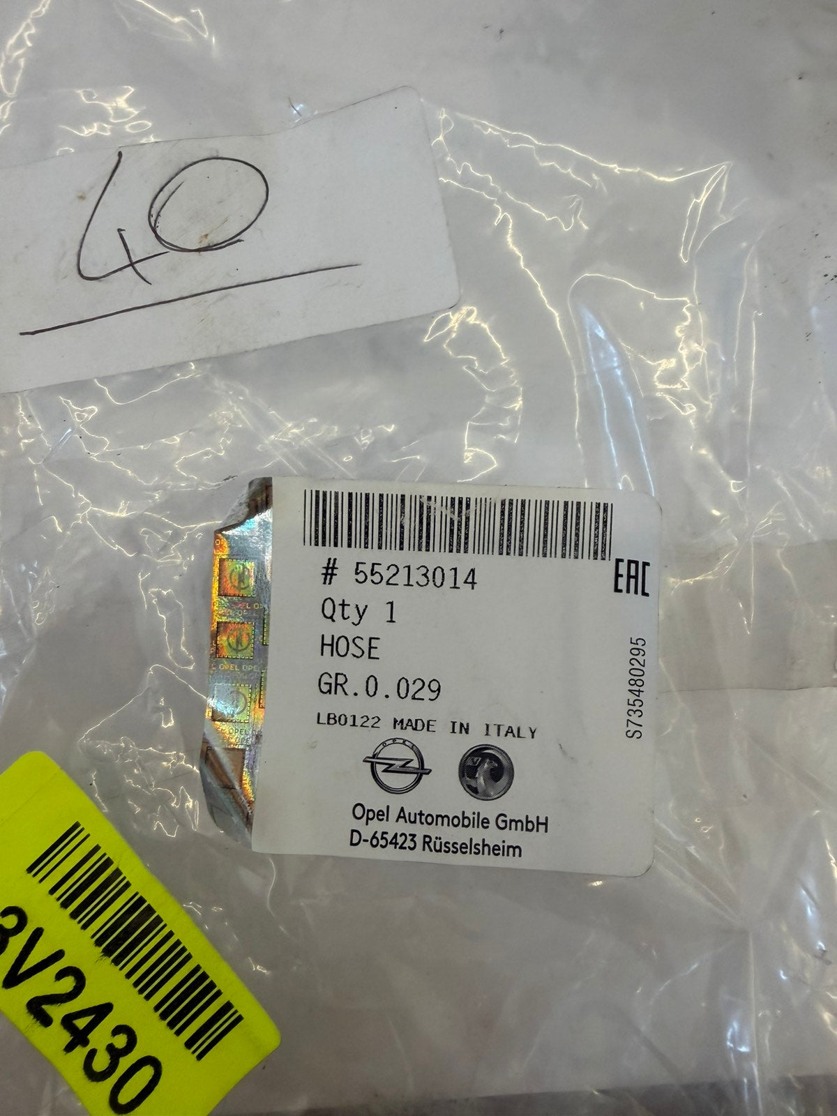Opel Vauxhall 1.3 CDTI Engine Ventilation PCV Oil Hose 55213014 Genuine