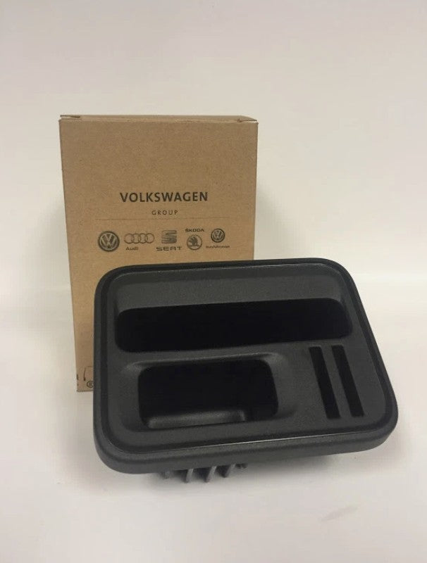 Skoda Centre Console Multimedia Phone Holder Cup Insert Black 5E0857630 Genuine
