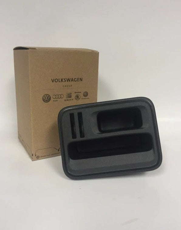 Skoda Centre Console Multimedia Phone Holder Cup Insert Black 5E0857630 Genuine